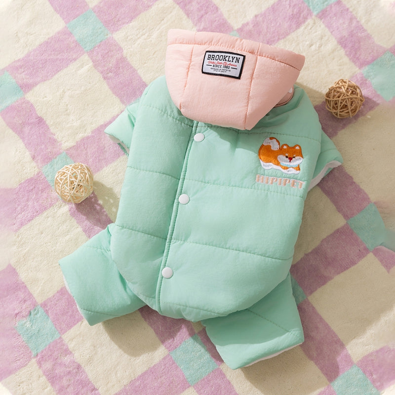 Piumino HIPIPET con Cappuccio Removibile per Cani - XS-XXL