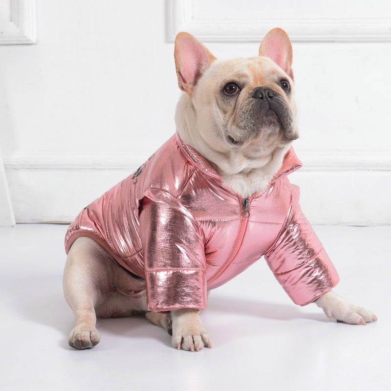 Abrigo Impermeable para Perros Bulldog con Cremallera - Acolchado