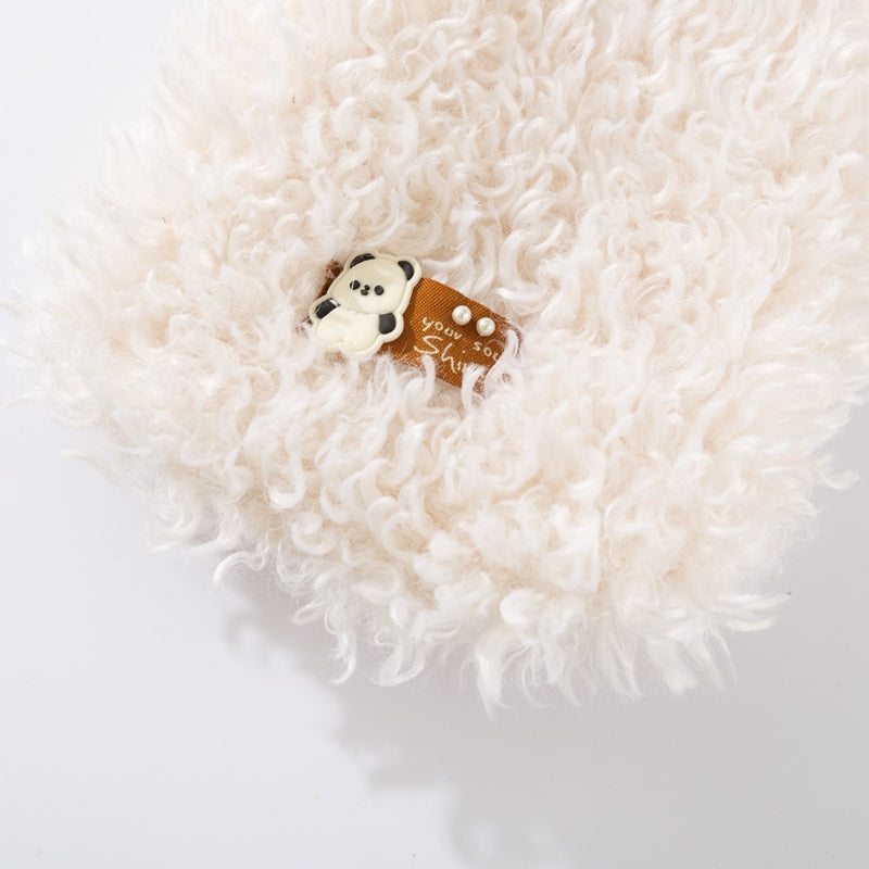 Gilet Lana Agnello Cani Gatti - Panda You Shine Bianco