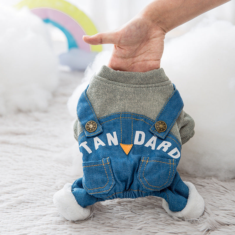 Dog Dress "Standard" - Padded Overalls with Suspenders and Buttons