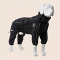 Impermeable para perros grandes y medianos con cremallera impermeable y mangas