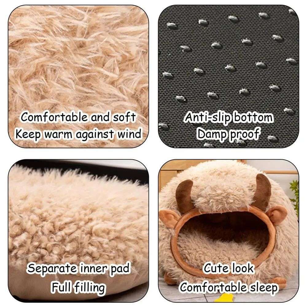 Cuccia per Gatti Yak - Cat Cave Morbida e Calda con Copertura