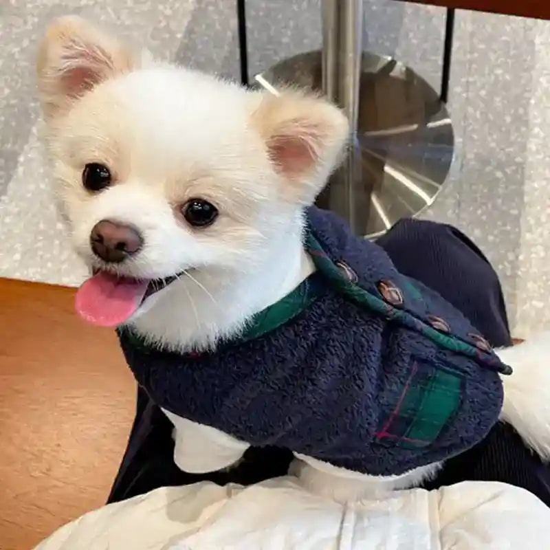 For Autumn And Winter, Puppies, Two-legged Vests, Small And Medium-sized Dogs, Fleece Jackets, Cat Coats, Scarves, Pet Clothes by Dog Moda