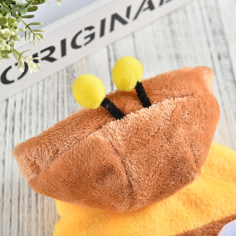 Cappottino per Cani Ape Miele - Costume Morbido con Ali e Antenne