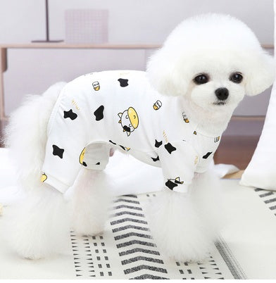 "Filo di Luna" Poodle Jumpsuit in Stretch Cotton