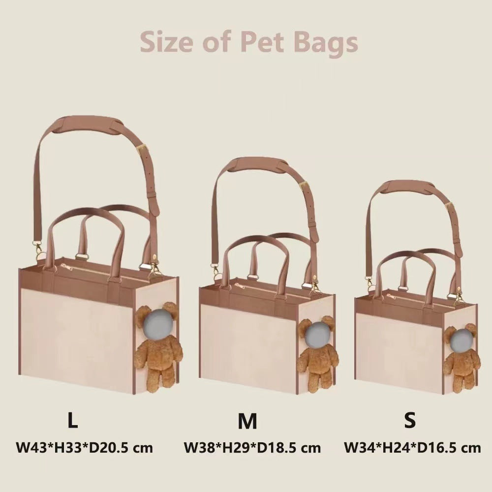 Dog Carrier with Porthole and Teddy Bear Design "Teodora" Unique Elegance and Fun