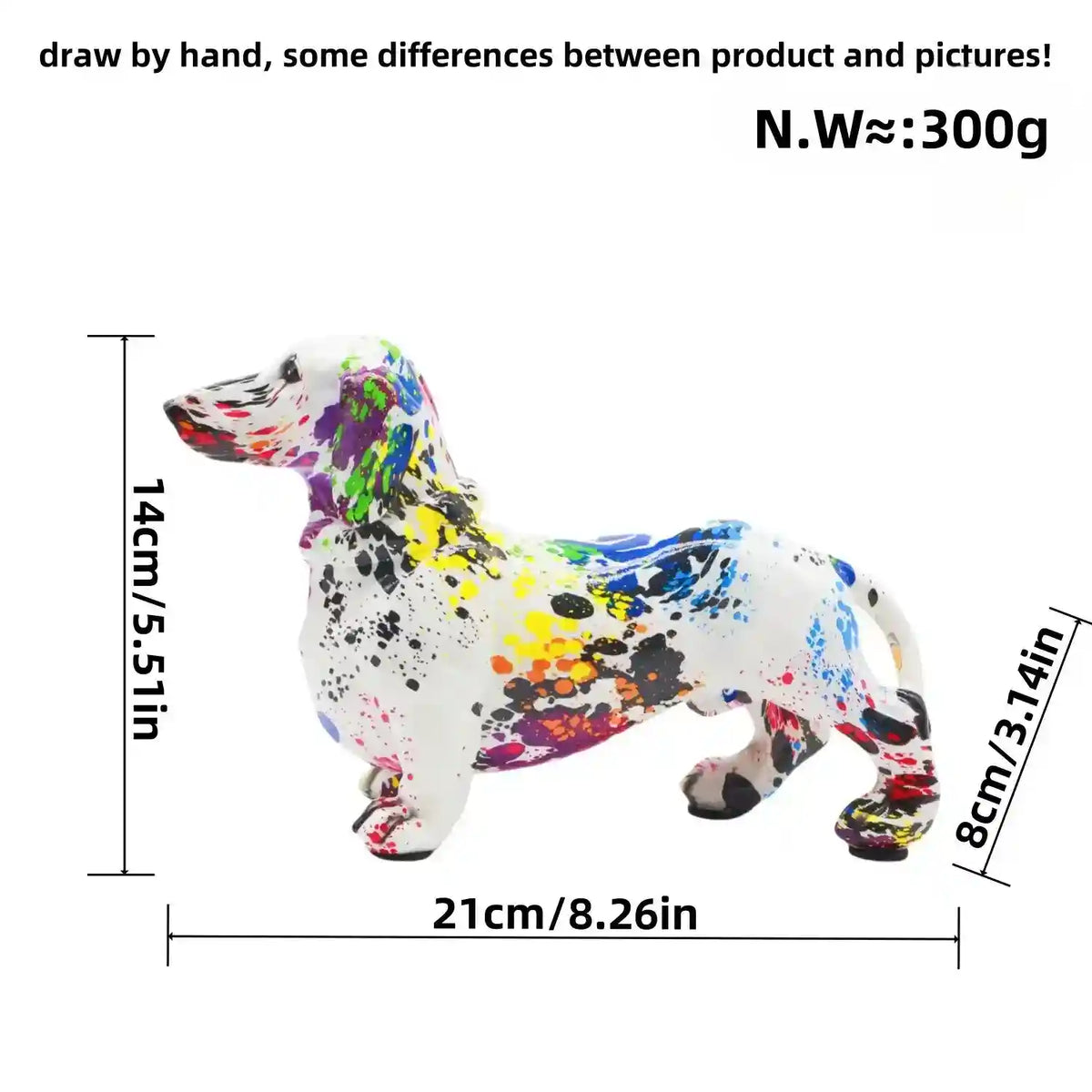 Statua Bassotto Decorativa 21cm o 38cm - Idea Regalo by Dog Moda
