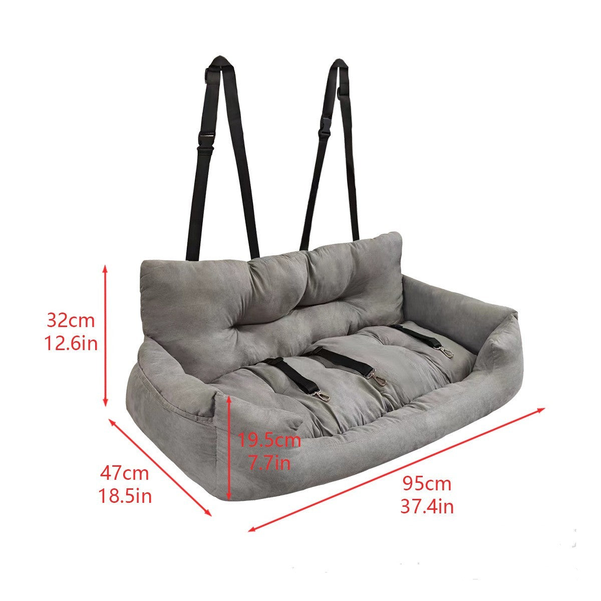 Car Boot Kennel "Lexus" with Triple Seat Belt