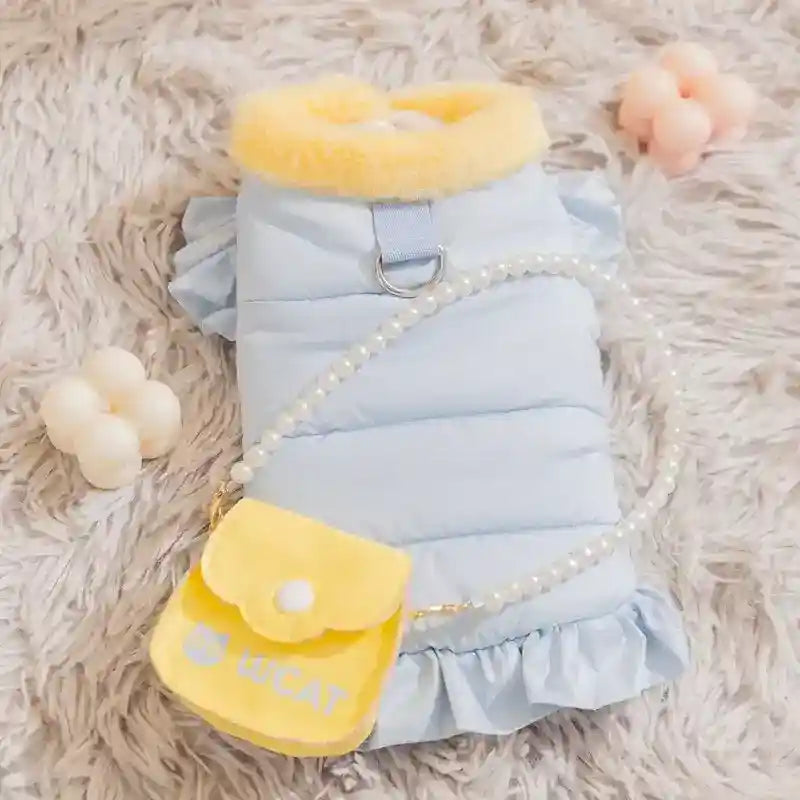 Abrigo para perros Pearl acolchado de invierno cálido y de moda