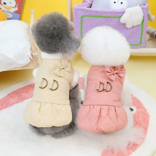 Cappottino Pile Cane Maltese Smantito | Caldo Smanicato con Fiocco by Dog Moda