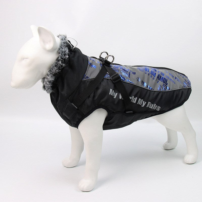 Waterproof Dog Coat Harness - Large Sizes XL