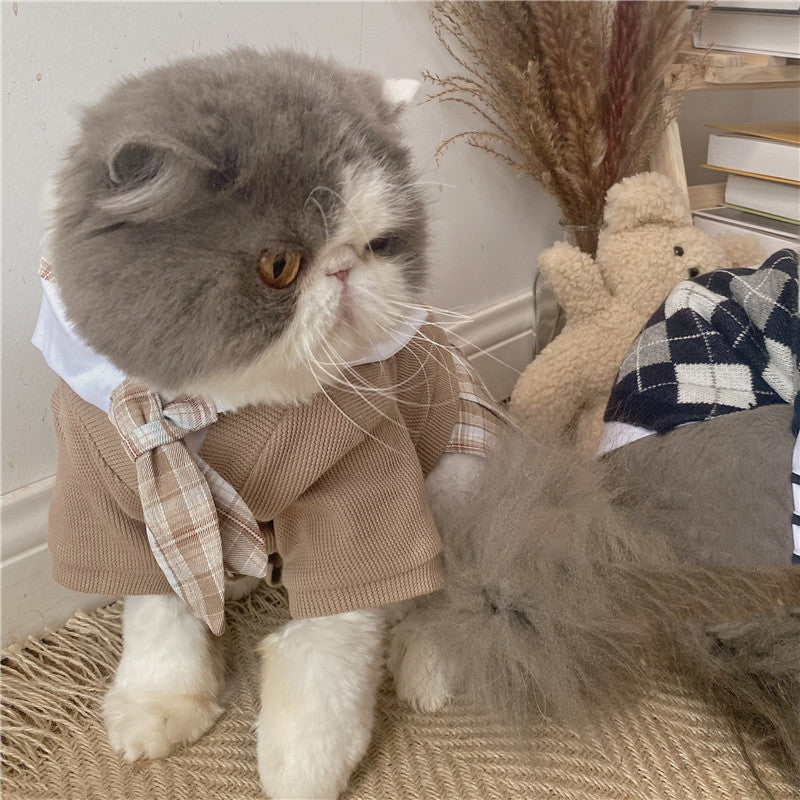 Vestito Elegante per Cani e Gatti "Collegge" - Stile Universitario