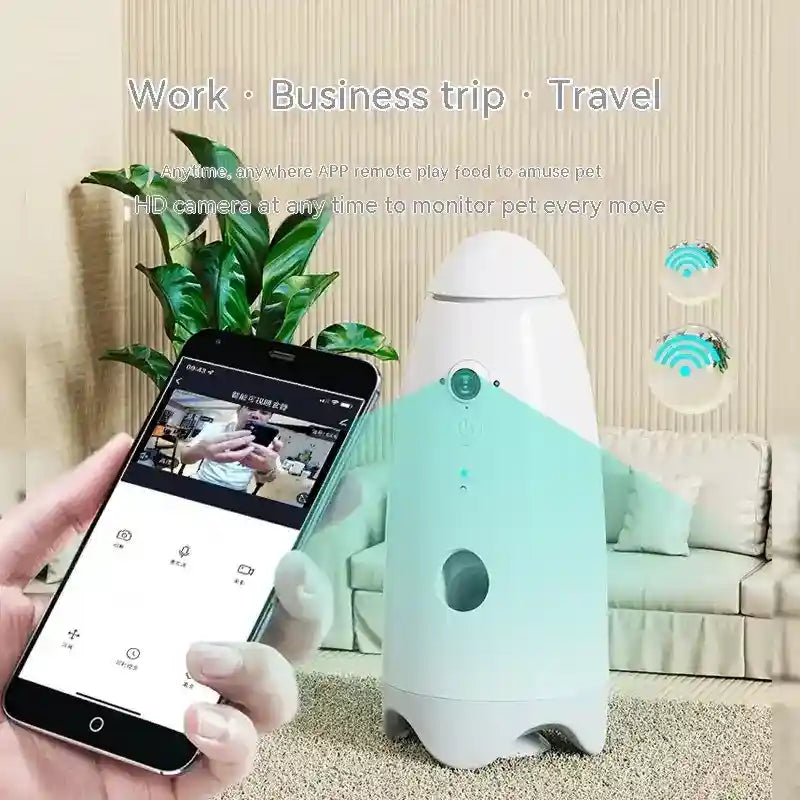 Telecamera Smart per Cani Gatti con Dispenser Cibo by Dog Moda