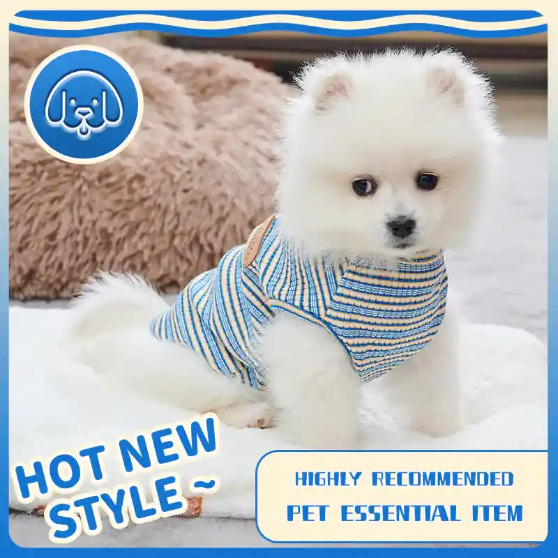 ダダゴウ犬用ストライプシャツ - 涼しく通気性抜群