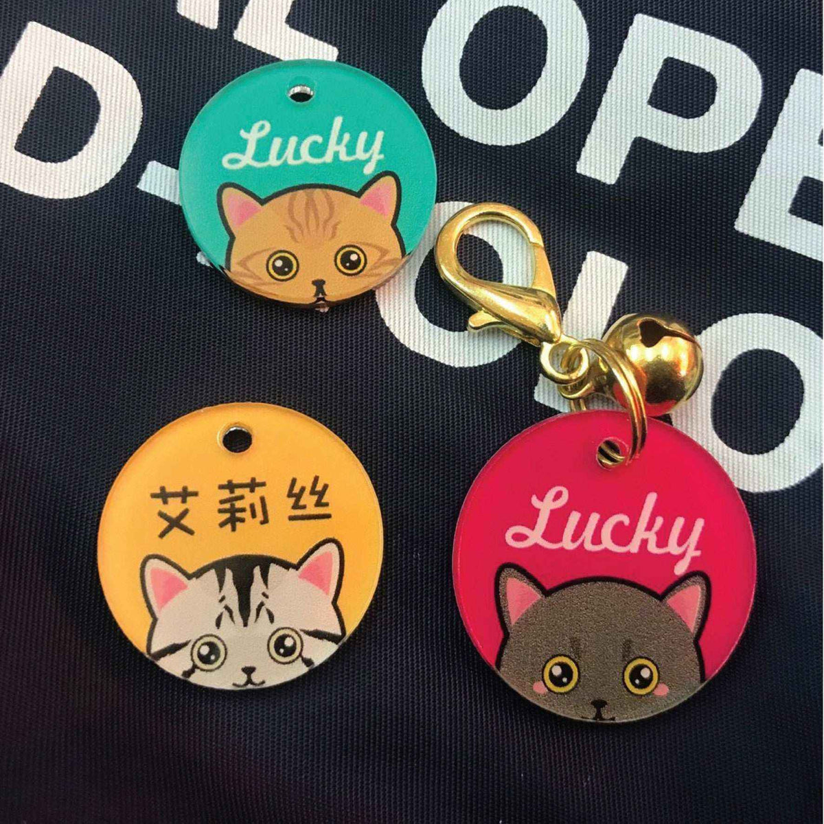 Medaglietta Gatto Personalizzata con Nome e Campanellino by Dog Moda