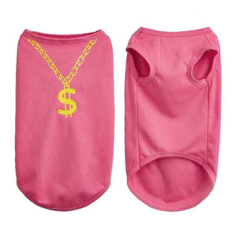 Maglia Cane Smanicata Dollar | Vest Estivo con Collana | Dogmoda by Dog Moda