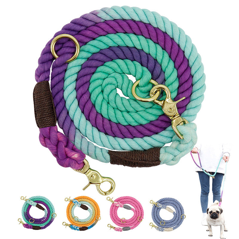 Guinzaglio in Cotone Multi-color per Cani – Comfort, Stile e Controllo