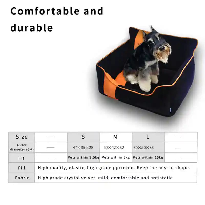 Cama Desmontable para Perros y Gatos - Terciopelo Premium