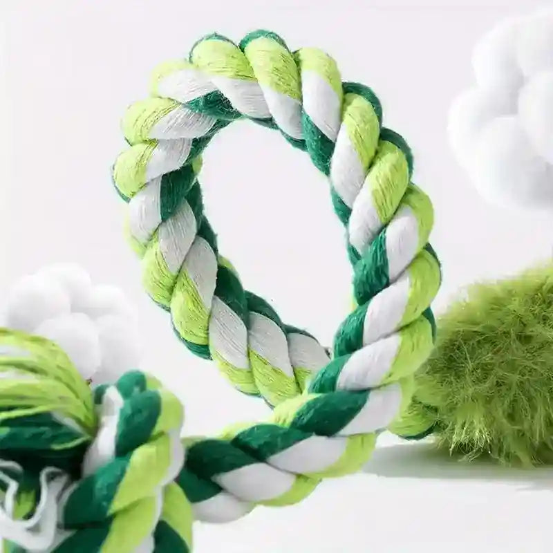 犬用噛みつき防止エラスティックおもちゃ - 柔らかいオックスフォード