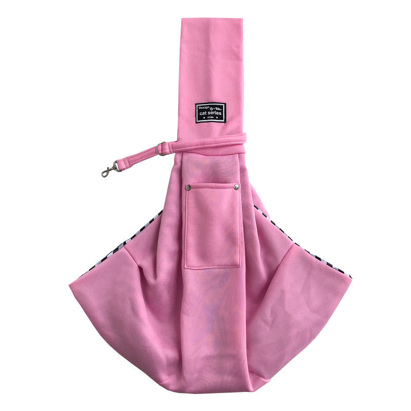 Single Shoulder Carrier Bag for Dogs and Cats with Safety Leash