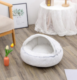 Cuccia Avvolgente "Comfort Ciambella" in Pile con Copertina - Dog Moda