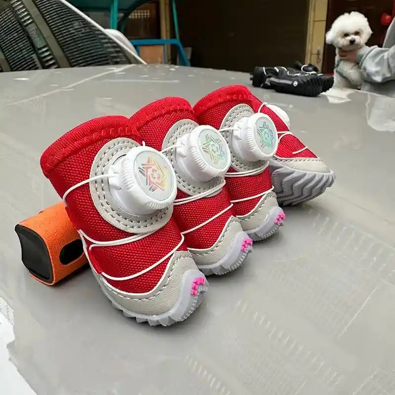 Scarpe Cani Antiscivolo Pile Inverno Sistema Manopola