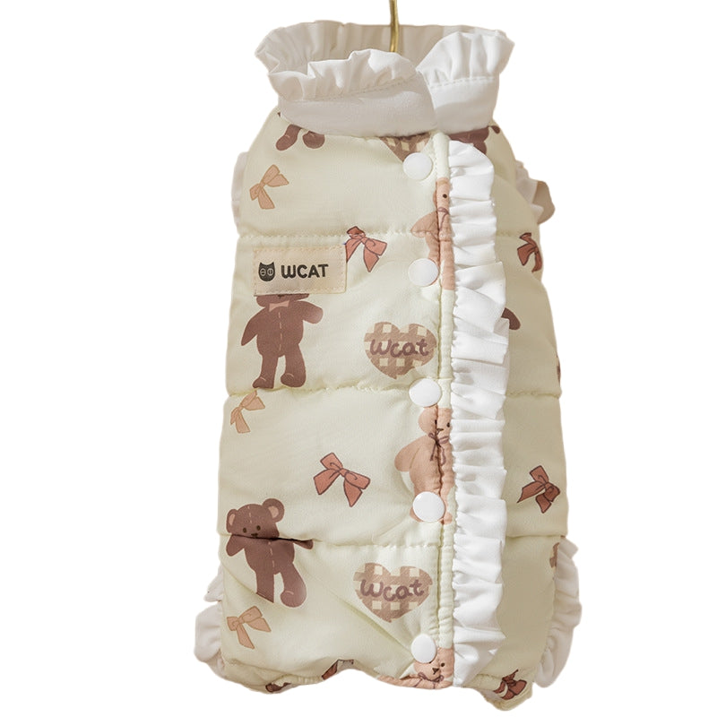 Cappottino WCAT per Cani con Orsetti - Caldo e Morbido