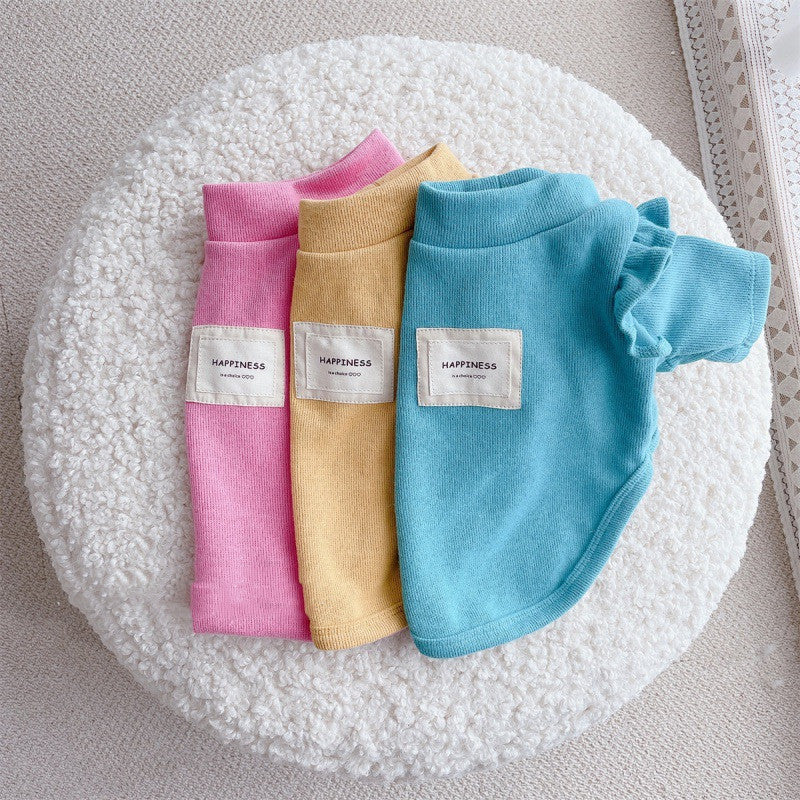 Camiseta para Perro Felicidad Estilo Princesa - Azul Rosa Amarillo