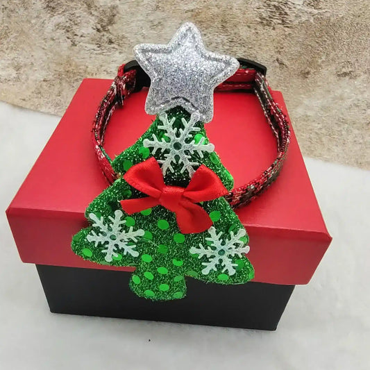 Collarino Natalizio per Cani con Strass e Albero di Natale by Dog Moda