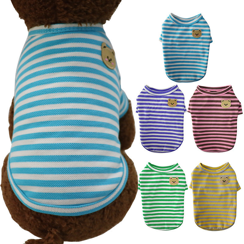 Stile a Righe: Magliettina Chic per Cani di Piccola Taglia - Dog Moda