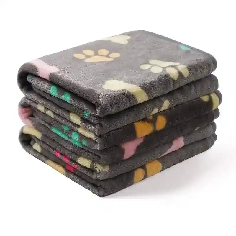Coperta per Cani in Pile con Fantasia Zampine | Morbida e Calda by Dog Moda