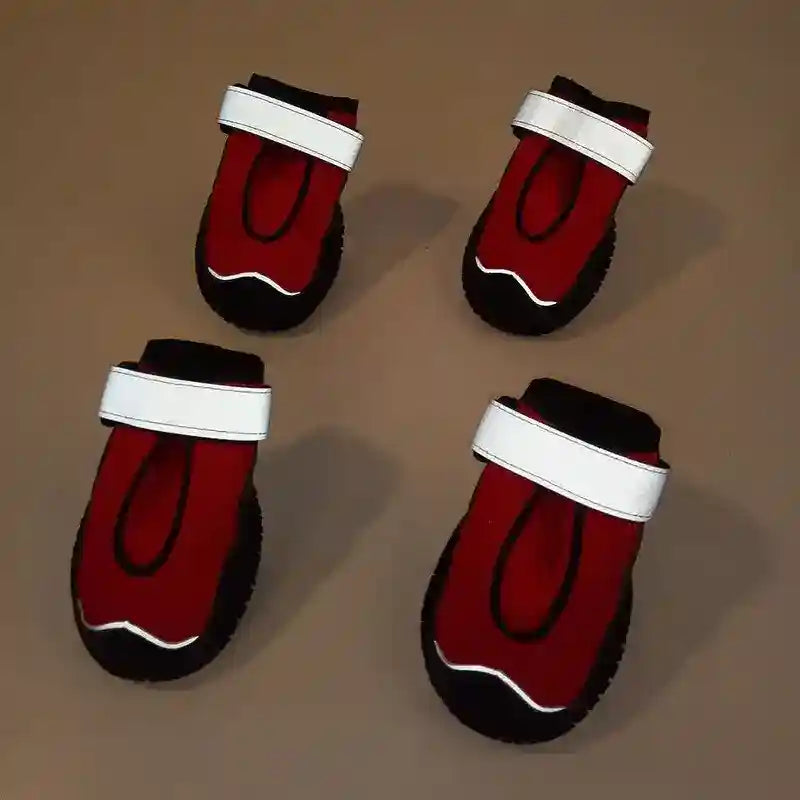 通気性のある犬用シューズ - 反射素材の滑り止め付き