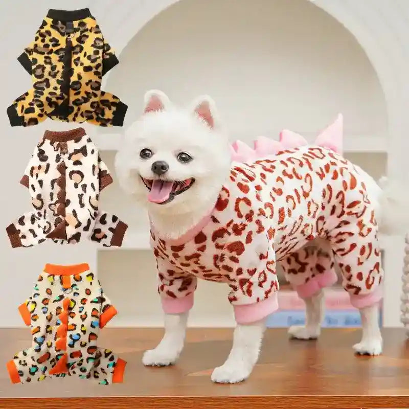 Mono Cheetath de Forro Polar para Perros - Pijama Suave y Caliente