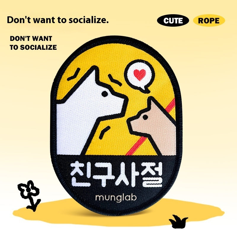 Plaques d'identification pour laisse - Messages pour chiens