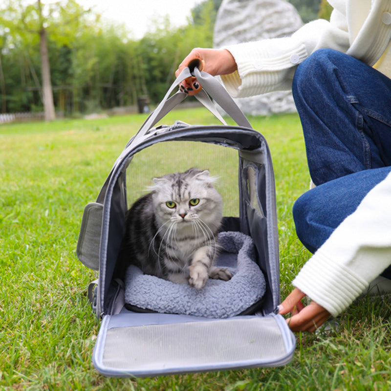 Borsa Trasportino Gatti Cani Cuscino Pieghevole Oxford by Dog Moda