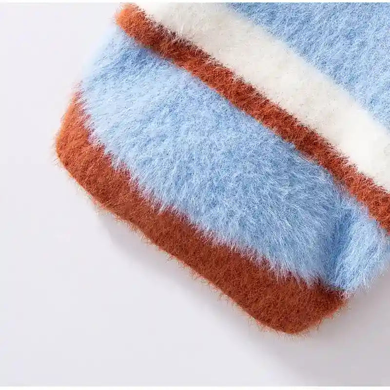 Cardigan Polo a Rayas para Perros - Estilo Colegio Hecho a Mano