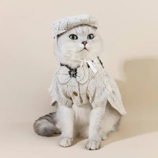 Vestito Elegante per Gatti con Cappellino o Fiocchetto by Dog Moda