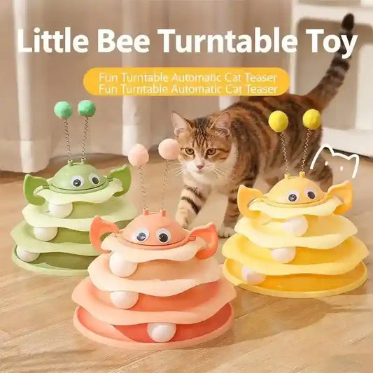 Torre Gioco 3 Livelli per Gatti - Palline e Api Rotanti by Dog Moda
