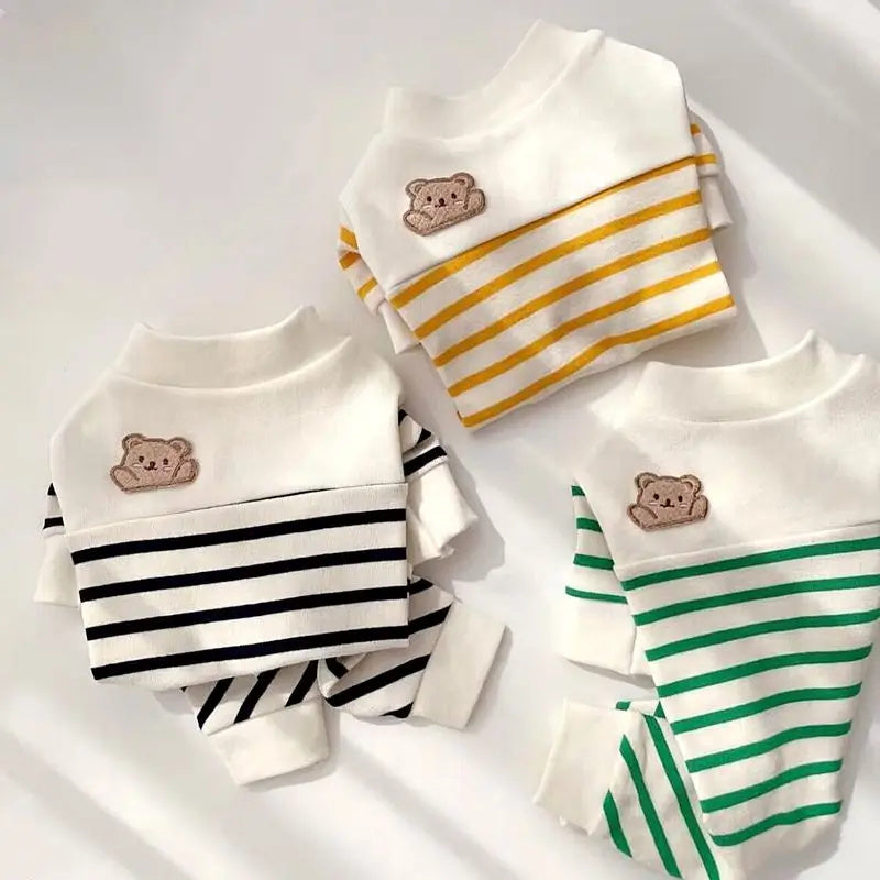Pyjama pour chiens avec ourson à rayures - Couverture 4 pattes
