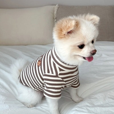 "Sunny Side" Striped Dog Shirt