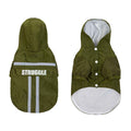 Impermeabile per Cani Modello Struggle con Chiusura a Bottoni e Strisce Riflettenti - Dog Moda