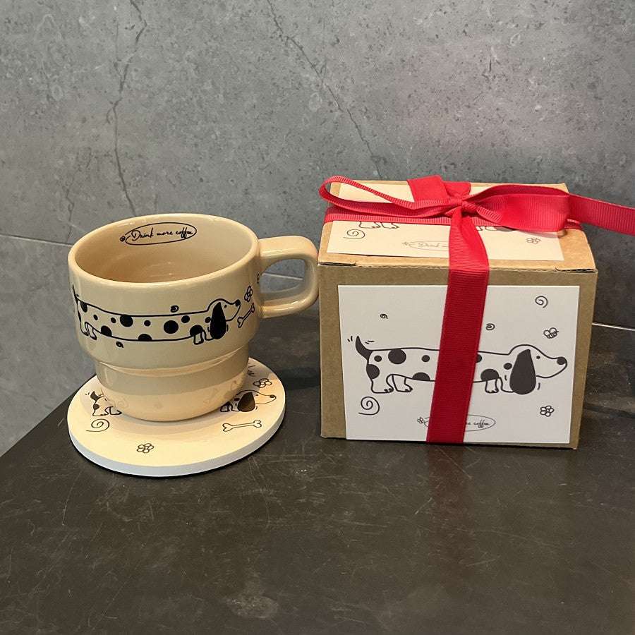 Tazza Bassotto in Ceramica con Sottotazza – Idea Regalo Perfetta