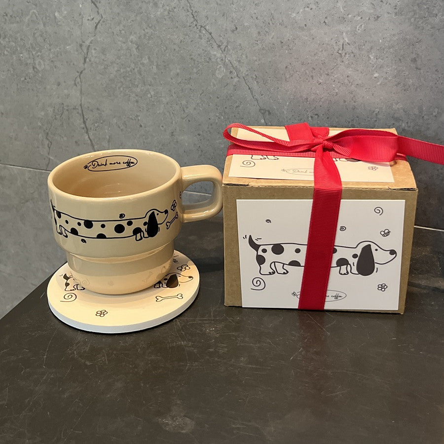 Tazza Bassotto in Ceramica con Sottotazza – Idea Regalo Perfetta