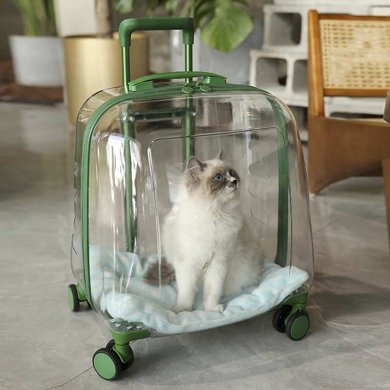 Trolley Trasparente per Cani e Gatti - Controllo e Ventilazione Totale - Dog Moda