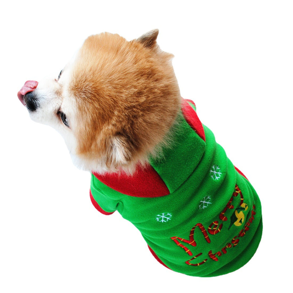 Christmas Dog Hoodie - Warm Fleece
