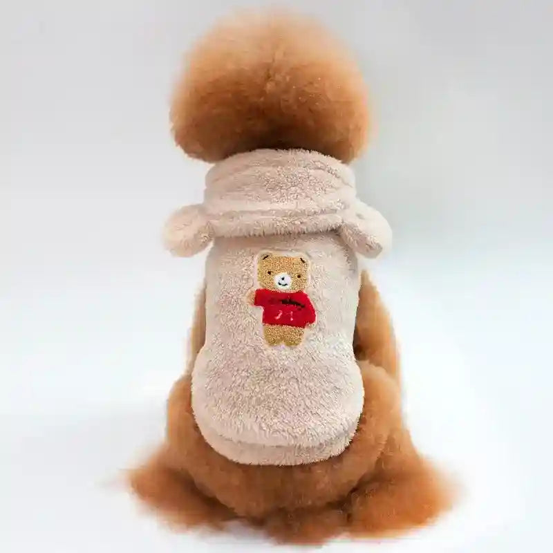 Cappotto Orsetto per Cani - Pile con Cappuccio e Orecchie by Dog Moda