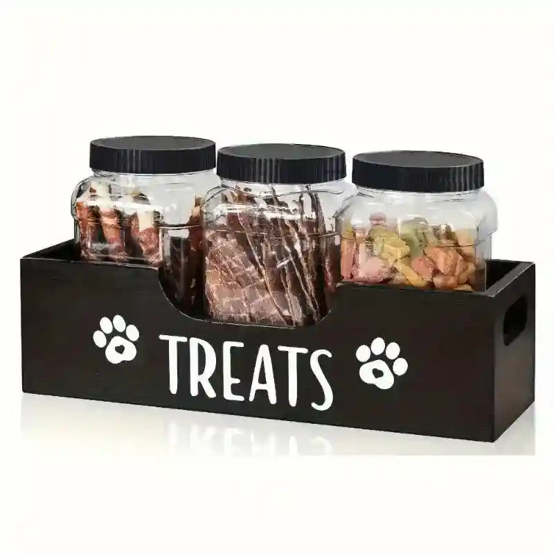 Porta Snack per Cani Treats - Contenitore con 3 Barattoli by null