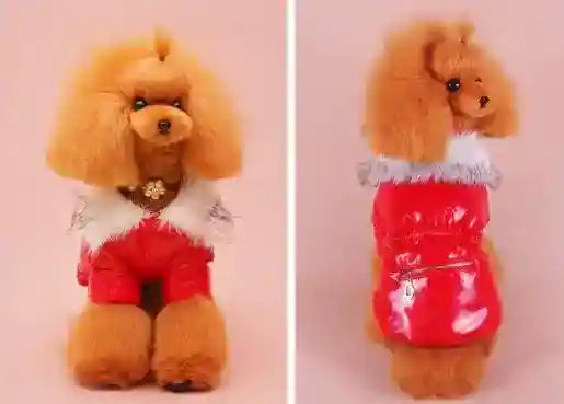 犬用グラマラスコート - 防水冬用パッド入りコート