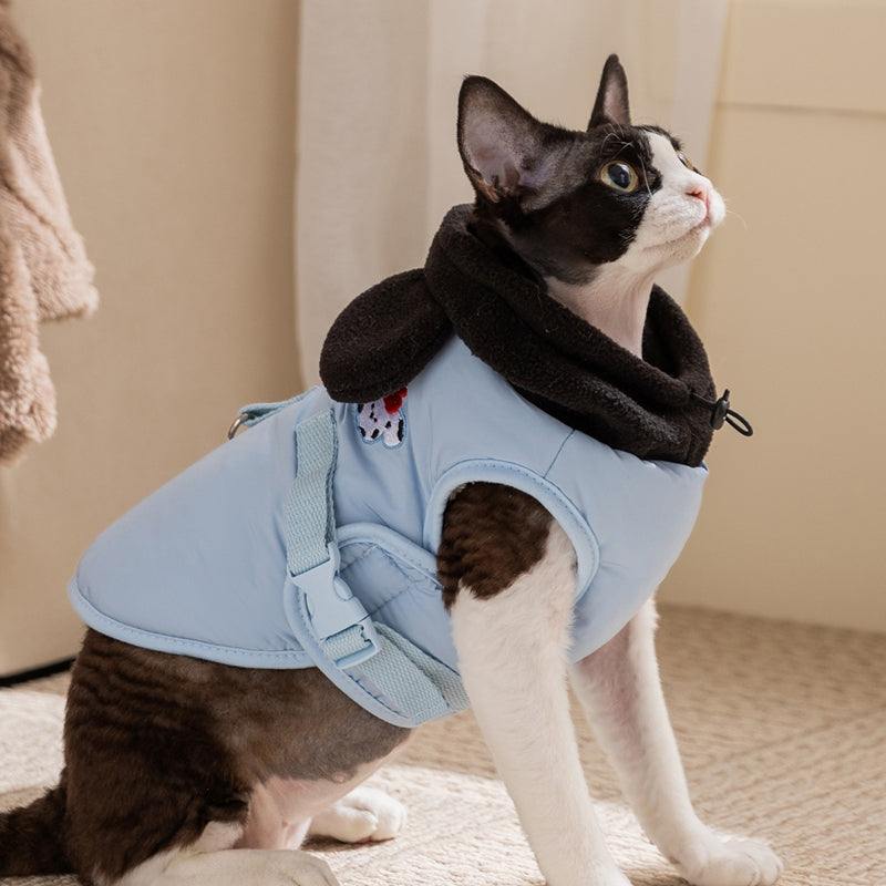 Cappotto Oliver con Cappuccio per Cani e Gatti - XS-XXL