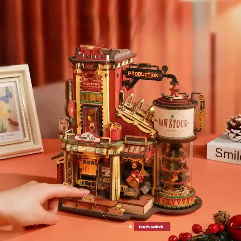 Puzzle 3D Legno Fabbrica Regali con Luci LED - Natale by Dog Moda